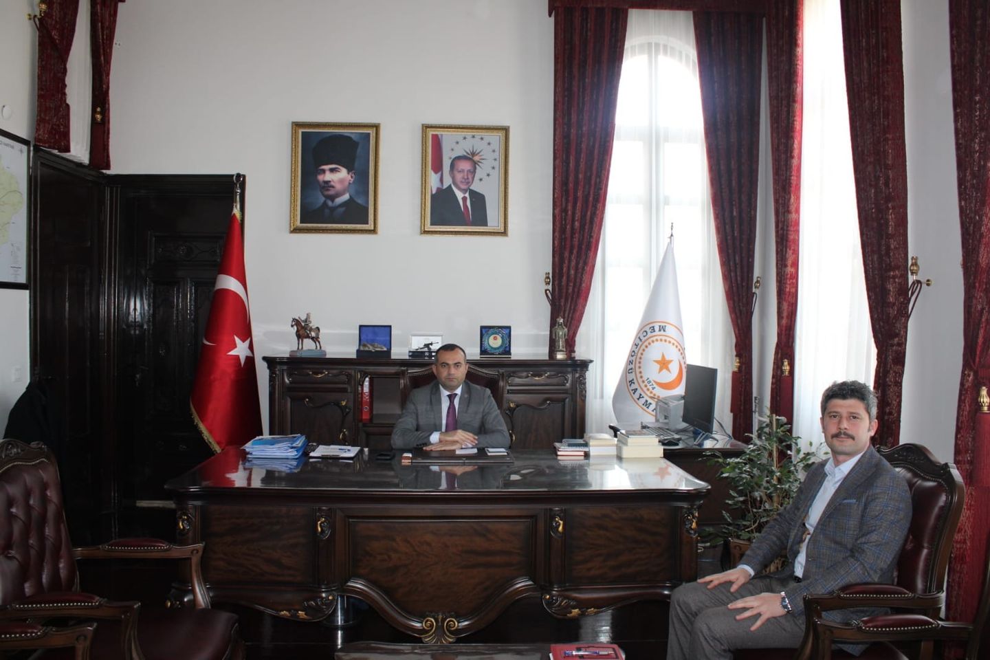 Birlik Müdürümüz Serdar Çolak, Mecitözü Kaymakamı Bayram Köse 'yi Ziyaret Etti
